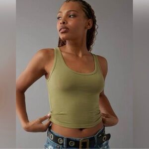 American Eagle Backless Tank Top, Olive Green S